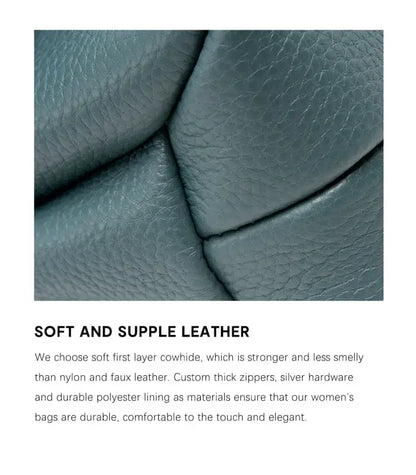 Zency Fashion Genuine Leather Top-handle Cross Body Bag For Women laurichshop