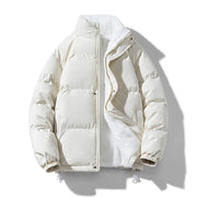 2023 Winter Jacket Men Zipped Thick Warm Streetwear Lined Fleece Cotton Padded Parka Oversize Fluffy Coat Loose Plush Fashion - laurichshop