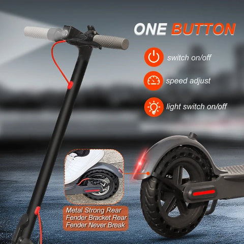 AOVOPRO ES80 M365 Electric Scooter 350W 31km/h APP Smart Adult Scooter Shock Absorption Anti-skid Folding Electric Scooter - laurichshop