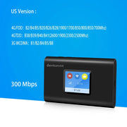 Benton M100 Cat 6 4G+ Wifi Wireless Router 300Mbps Lte Portable Wifi Hotspot 5G Mifi Unlock Type-c Fast Charge 3000 mAh Battery - laurichshop