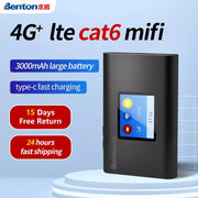 Benton M100 Cat 6 4G+ Wifi Wireless Router 300Mbps Lte Portable Wifi Hotspot 5G Mifi Unlock Type-c Fast Charge 3000 mAh Battery - laurichshop