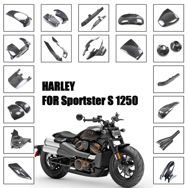 For Harley Sportster S 1250 RH1250 RH 1250S 2021 2022 2023 Carbon Fiber Motorcycle Fairing Kit Guard Cowl Protection Accessories - laurichshop