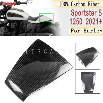 For Harley Sportster S RH 1250 1250S 2021 2022 2023 Rear Tail Passenger Seat Cover Fairing Kits Motorcycle 100% Carbon FIber - laurichshop