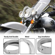Motorcycle Headlight Trim Visor Ring 7" Bezel 4.5" LED Head Lamp For Harley Touring Road King Electra Glide Softail FLD/FLH - laurichshop