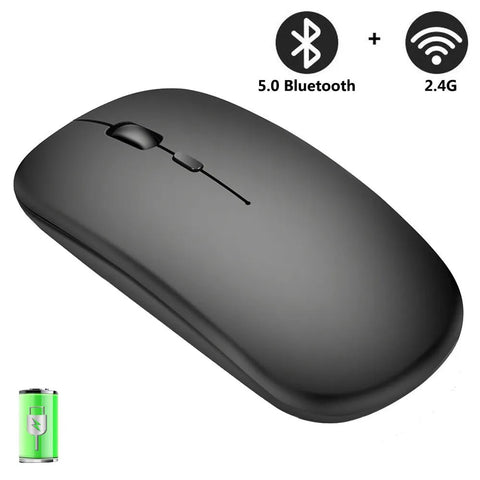 New Bluetooth Wireless Mouse USB Optical Rechargeable Mouse for Computer Laptop PC Macbook Gaming Mouse Gamer 2.4GHz 1600DPI - laurichshop