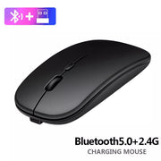 New Bluetooth Wireless Mouse USB Optical Rechargeable Mouse for Computer Laptop PC Macbook Gaming Mouse Gamer 2.4GHz 1600DPI - laurichshop