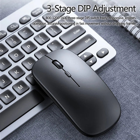 New Bluetooth Wireless Mouse USB Optical Rechargeable Mouse for Computer Laptop PC Macbook Gaming Mouse Gamer 2.4GHz 1600DPI - laurichshop