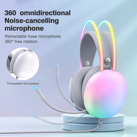 ONIKUMA 2023 New Headset Full RGB PC Gaming Headphones with RGB Lights FOR GAMMER KOL - laurichshop