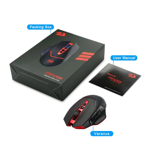 REDRAGON MIRAGE M690 USB Wireless 2.4G Gaming Mouse 4800DPI 8 buttons Programmable ergonomic for overwatch gamer Mice PC compute - laurichshop